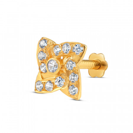 18ct Gold | Yellow Gold Indian Nose Pin Stud | 5.5mm Thick