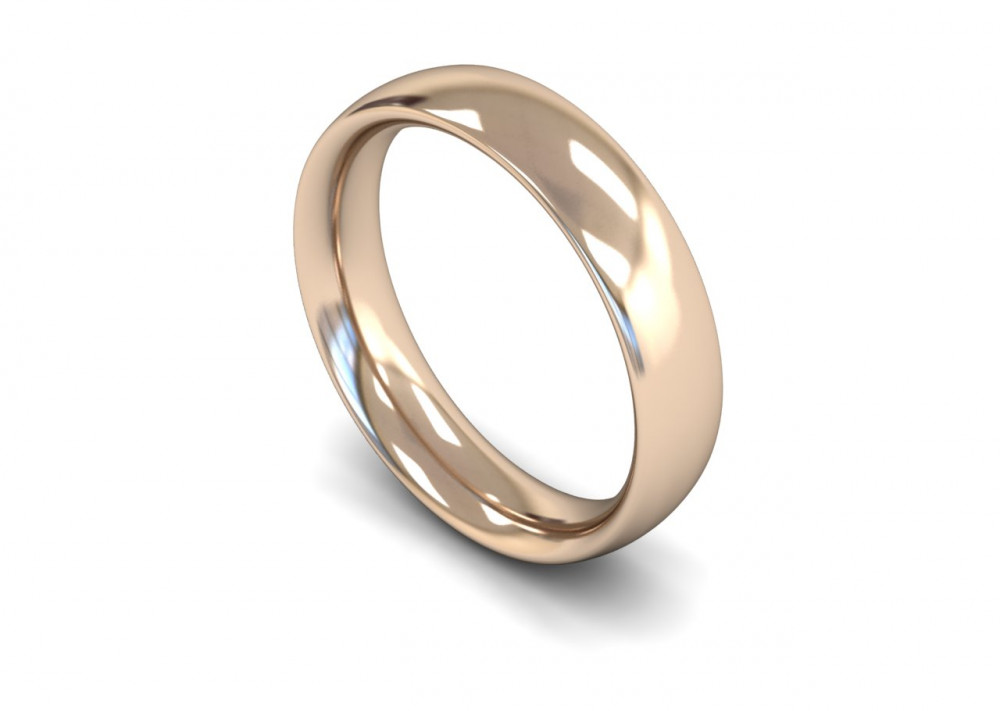 18ct Rose Gold Wedding Ring Band | 5mm