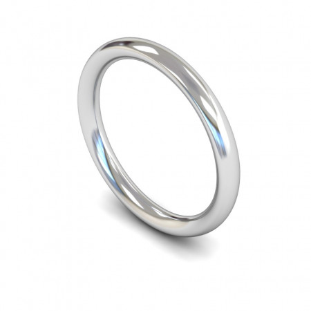 18ct White Gold | Wedding Band | 2.5mm wide