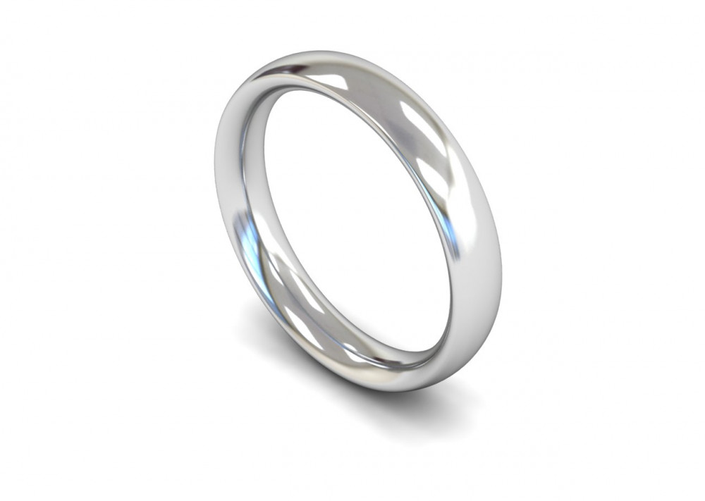 18ct White Gold | Wedding Band | 4mm wide