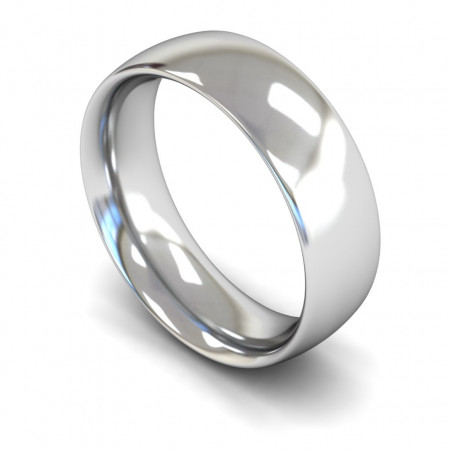 18ct White Gold | Wedding Band | 7mm wide