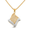 Certified 22ct Gold Pendant | Rhodium Finish