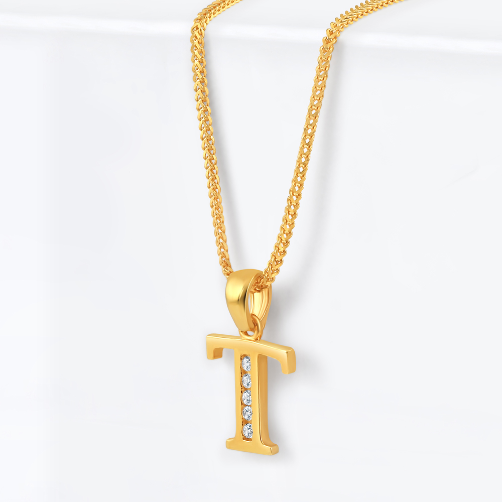 Letter t on sale gold pendant