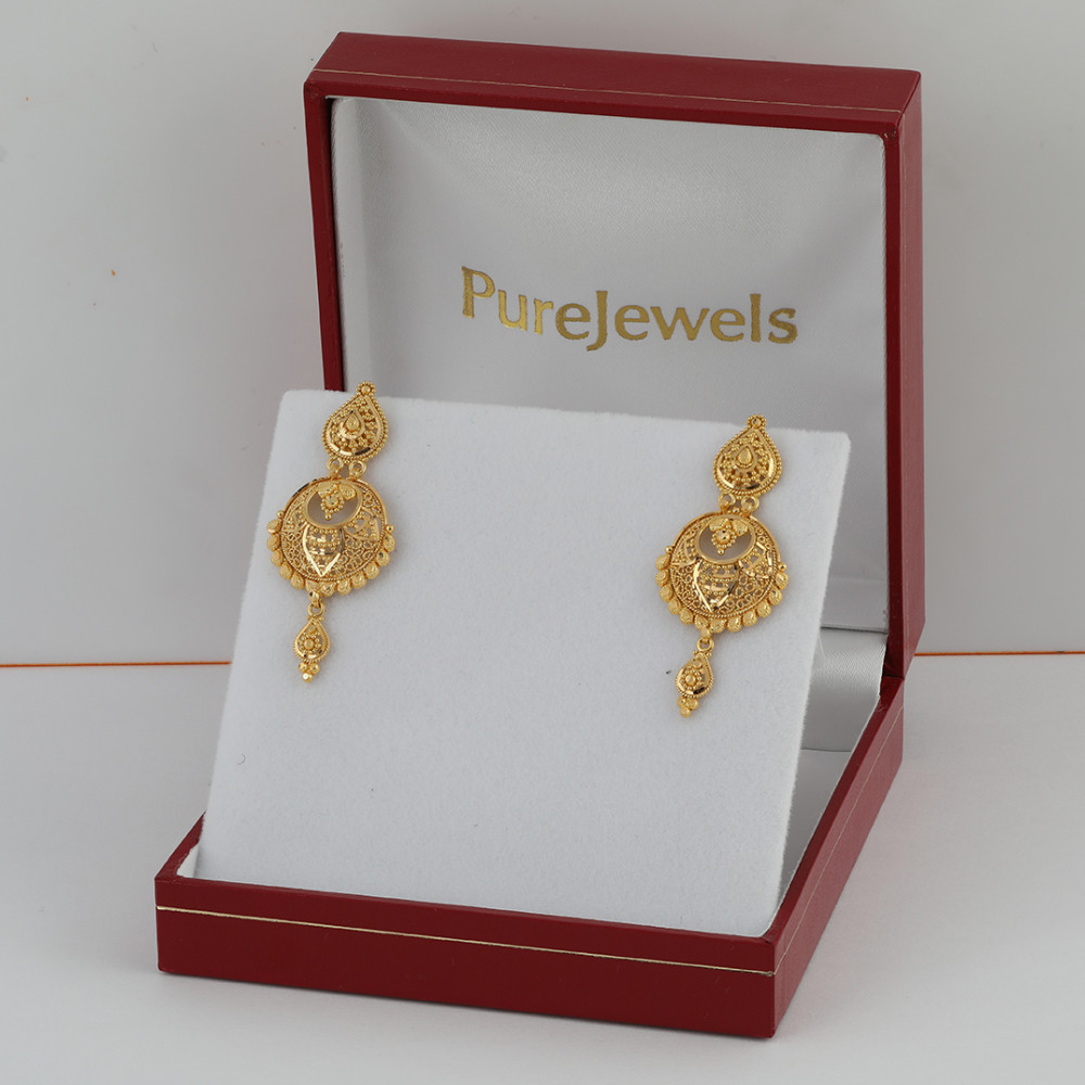 Pure By Nat Alba Chain Earrings 45958 - Gold