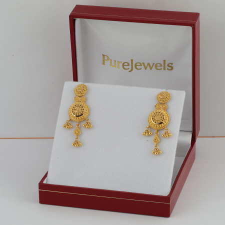 22kt Yellow Gold | Bridal Drop Earrings