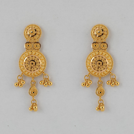 22kt Yellow Gold | Bridal Drop Earrings