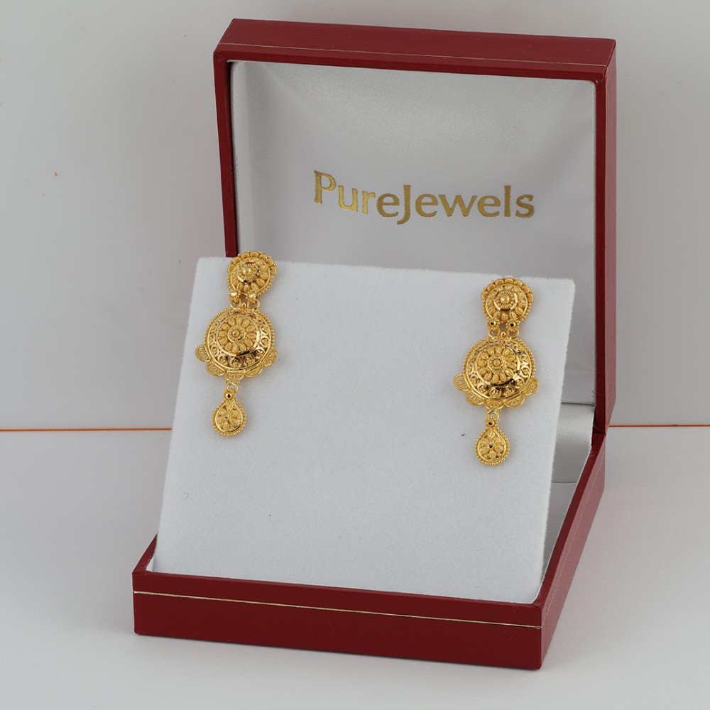 22ct Indian Gold Earring For Wedding