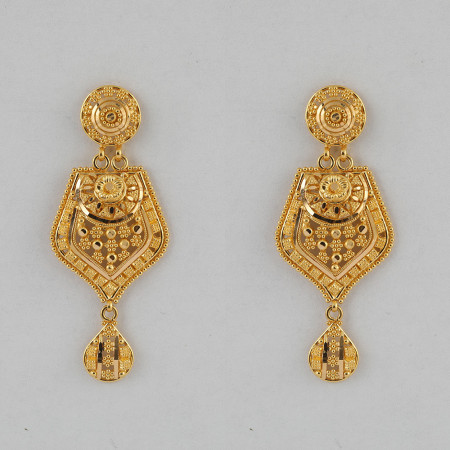 Bridal Earrings in 22 Carat Gold