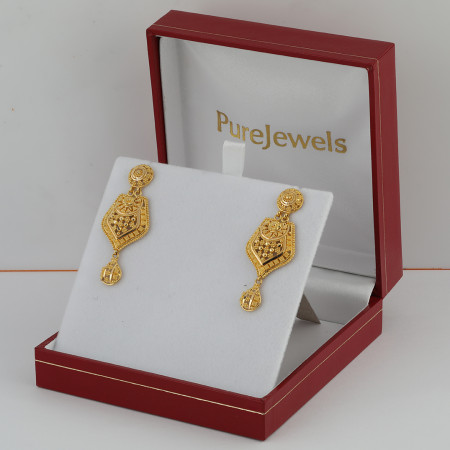 Bridal Earrings in 22 Carat Gold