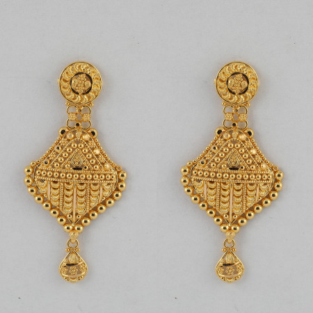 22ct Gold Drop Bridal Earrings
