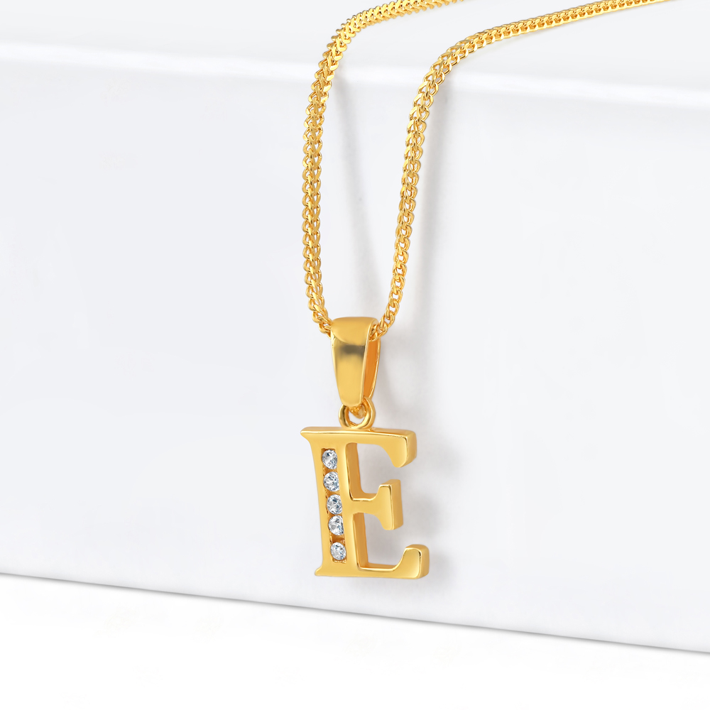 Initial Pendant E | Gold Initial 