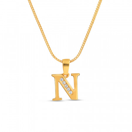 22 Carat Gold Pendant Initial N