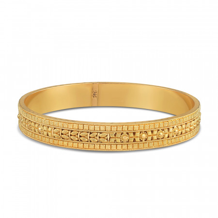 22 Kt Yellow Gold Bangle | Jali Collection | Size 2.6