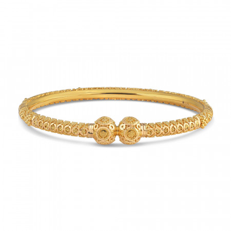 22kt Gold Ornate Kada | Jali Collection | Size 2.5