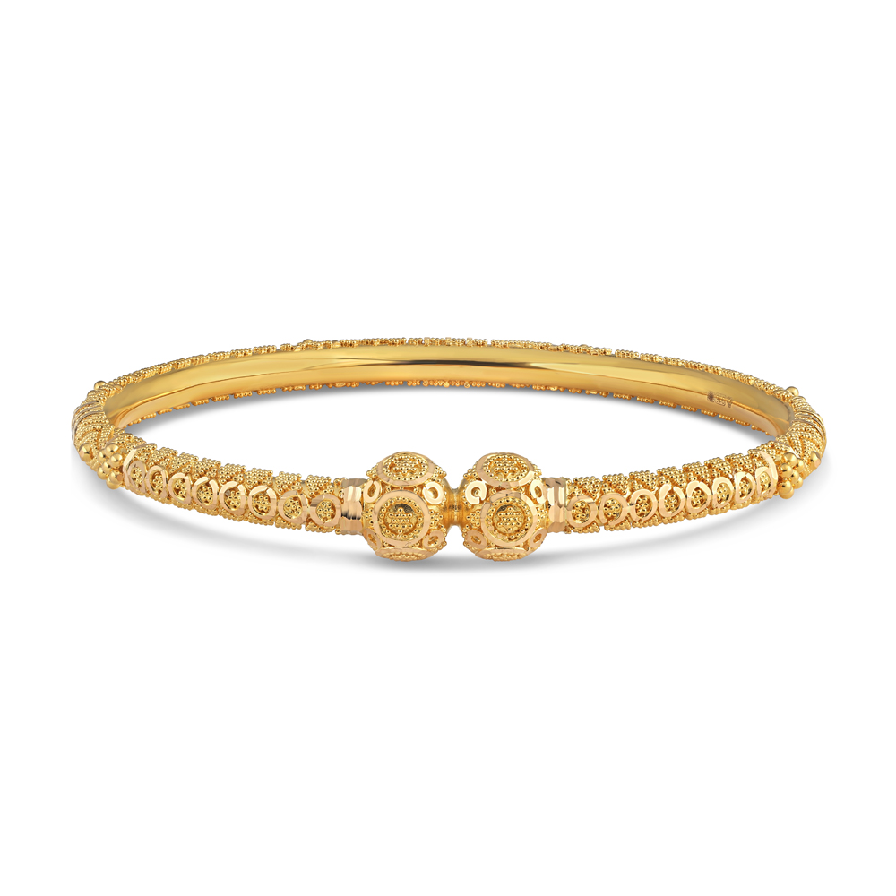 Gold Ornate Kada for Women Online | PureJewels