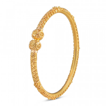 22kt Gold Ornate Kada | Jali Collection | Size 2.5