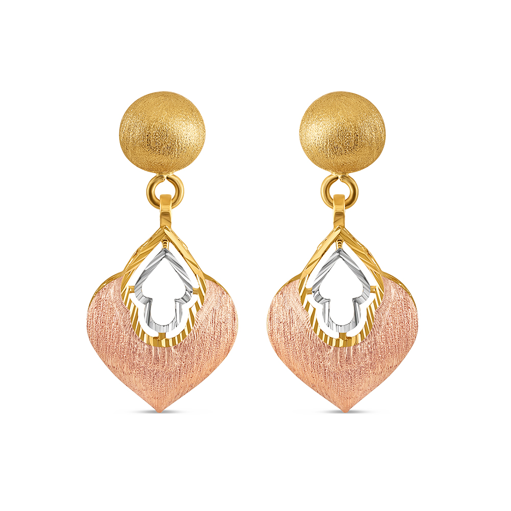 Gold Earrings Rose Gold Finish Earrings Online