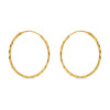 22Ct Gold Diamond Cut Hoop | 30mm Diameter