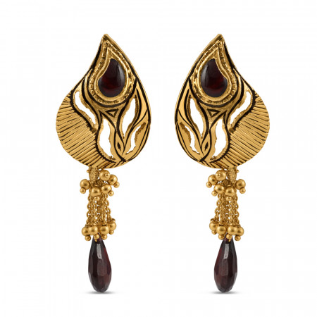 Indian Gold Earrings | Antique in 22ct Gold