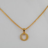22ct Gold Initial O Pendant | Unisex