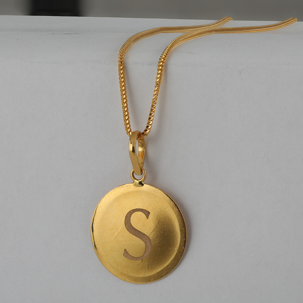 S Letter Gold Pendant Online in UK 