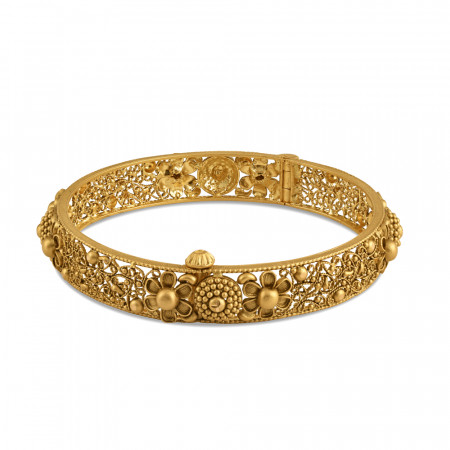 22ct Gold Party Wear Kada | 2.4 | Rosettes Collection
