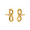22ct Gold Plain Infinity Stud Earring