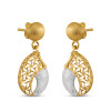 22ct Gold Fancy Drop Earrings | Rhodium Finish