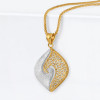 22ct Gold Rhombus Pendant | Rhodium Finish