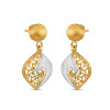22ct Gold Drop Earrings | Rhodium Finish
