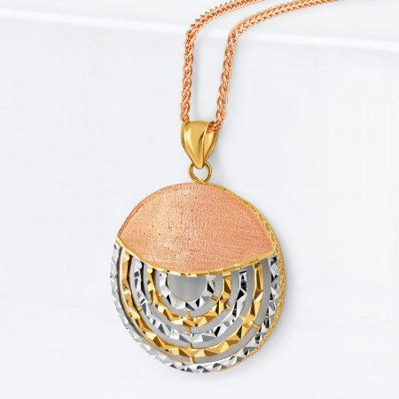 22ct Gold Pendant | Rose Gold Finish | Round Shape