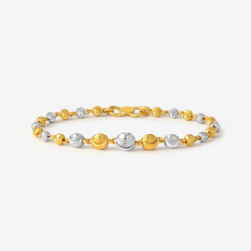 Children’s Gold Bracelet With Rhodium