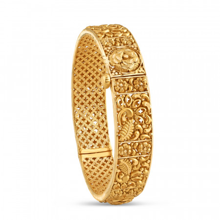 22ct Gold Rosettes Bridal Bangle Set Size 2.5
