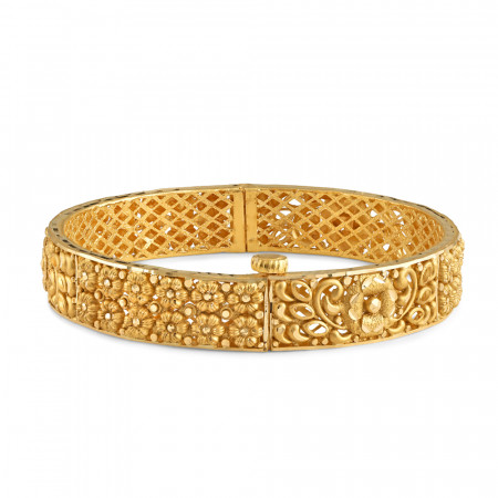 22ct Gold Rosettes Bridal Bangle | 2.5 | Heavyweight