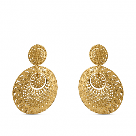 22ct Gold Party Wear Jali Earrings