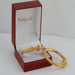 22kt Gold Bangle Kada | Jali Collection | Size 2.6 22kt Gold Bangle Kada | Jali Collection | Size 2.6