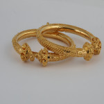 22kt Gold Bangle Kada | Jali Collection | Size 2.6 22kt Gold Bangle Kada | Jali Collection | Size 2.6