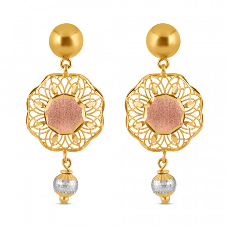 22 Carat Rose Gold Partywear Earrings