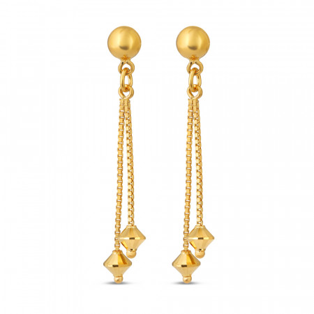 22ct Gold Pretty Drop Earrings | 1.5 Inches
