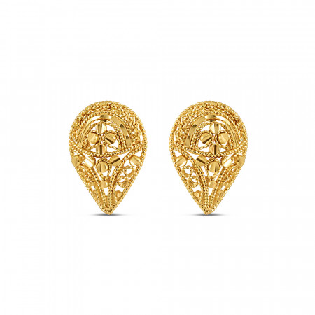 22ct Gold Earring Studs For Ladies | Filigree Collections
