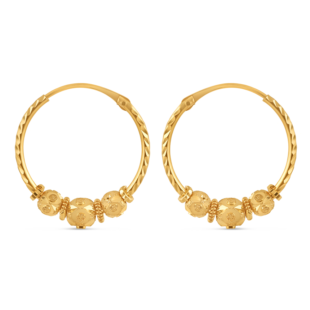 22ct Gold Fancy Hoop Earrings | online shoping