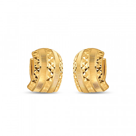 22ct Gold Round Hoop Earring For Ladies