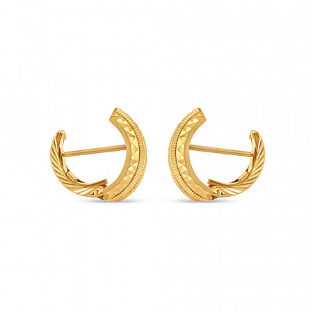 22ct Gold Round Hoop Earring For Ladies