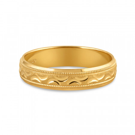22ct Gold DC Fancy Band For Ladies | Size K
