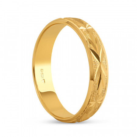 22ct Gold DC Band For Ladies | Size K