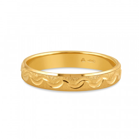 22ct Gold DC Band For Ladies | Size J