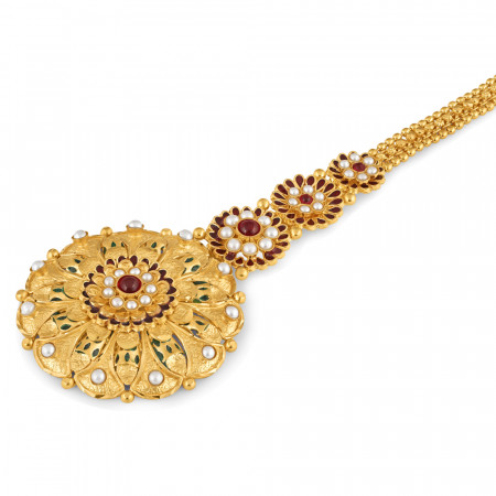 22ct Gold Indian Bridal Tikka | 6 Inches | Jali Filigree Collection