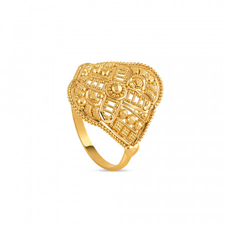 22ct Gold Ring for Ladies | Size N 1/2 | Jali Filigree Collection