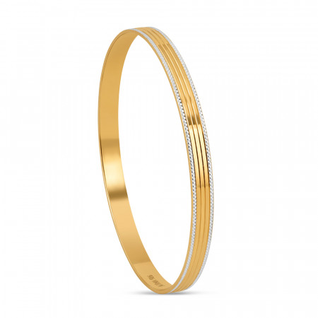22ct Gold Bangles for Ladies | Size 2.4 | Rhodium Finish