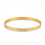 22ct Gold Bangles for Ladies | Size 2.4 | Rhodium Finish 22ct Gold Bangles for Ladies | Size 2.4 | Rhodium Finish